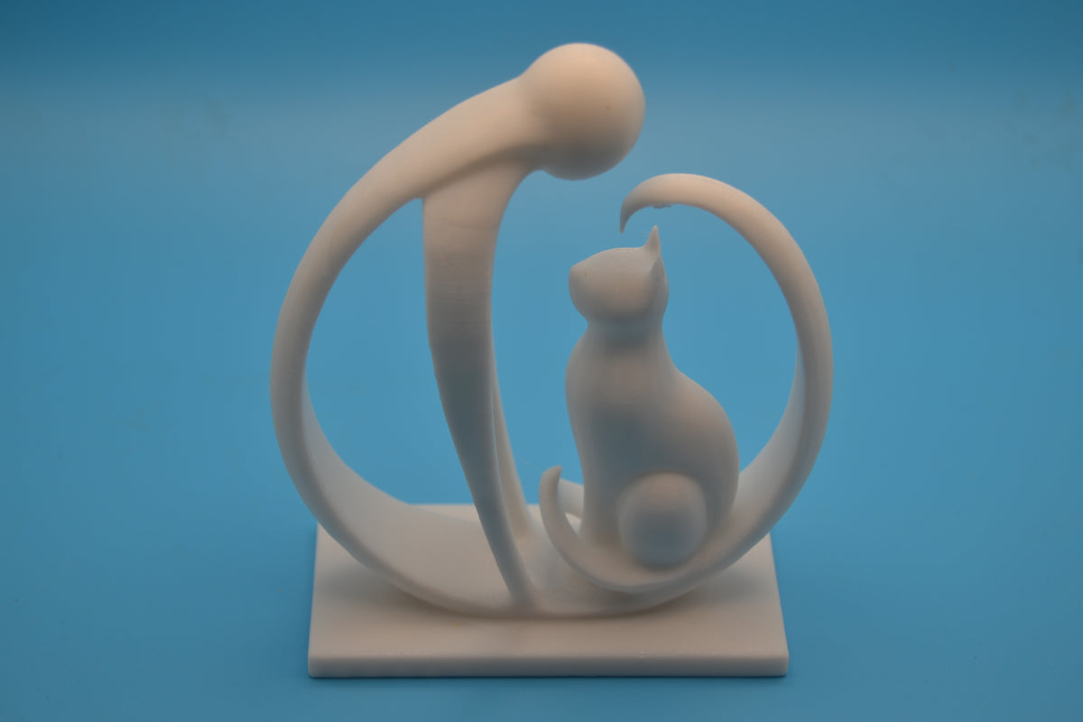 Skulptur - Katze / Mensch