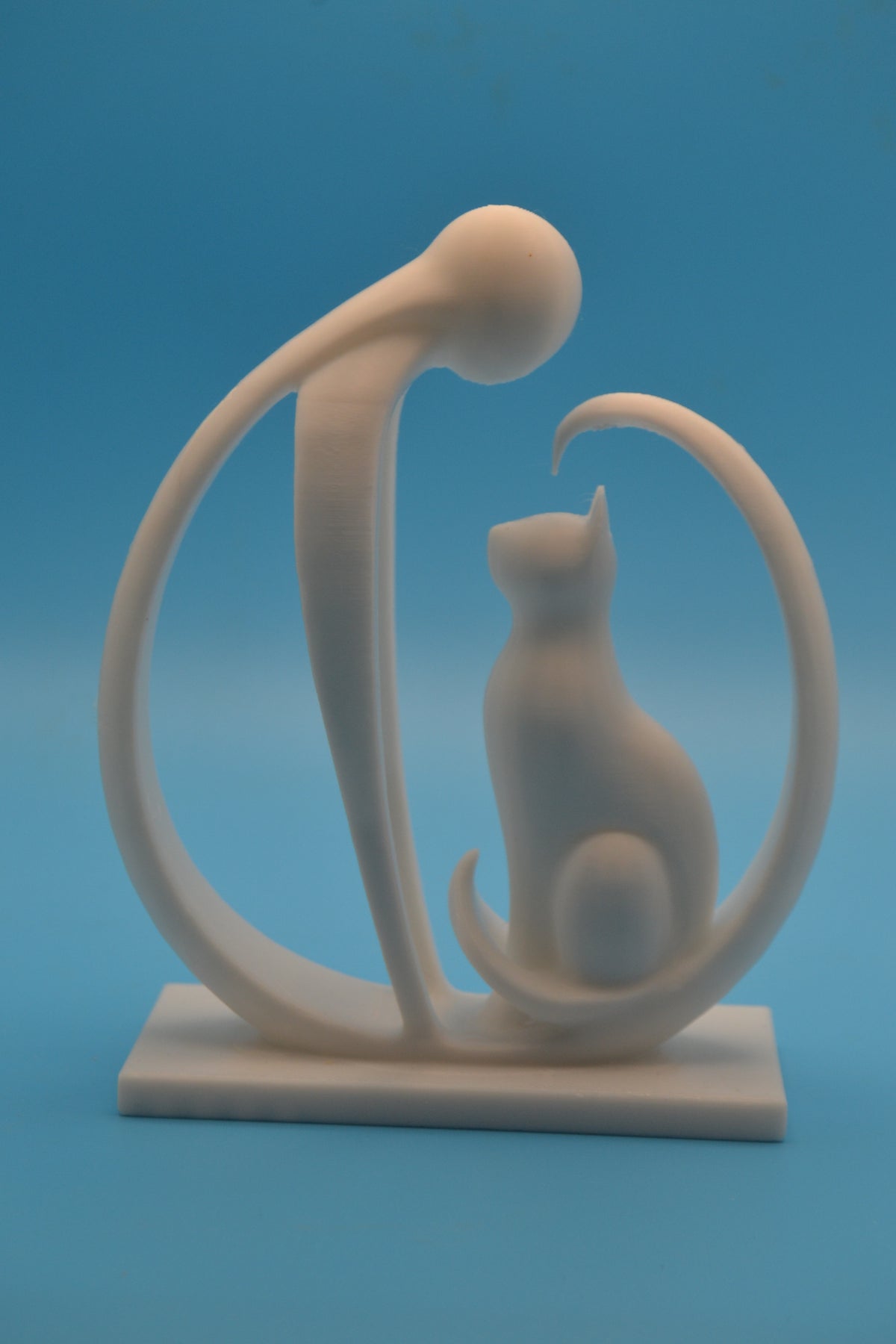 Skulptur - Katze / Mensch