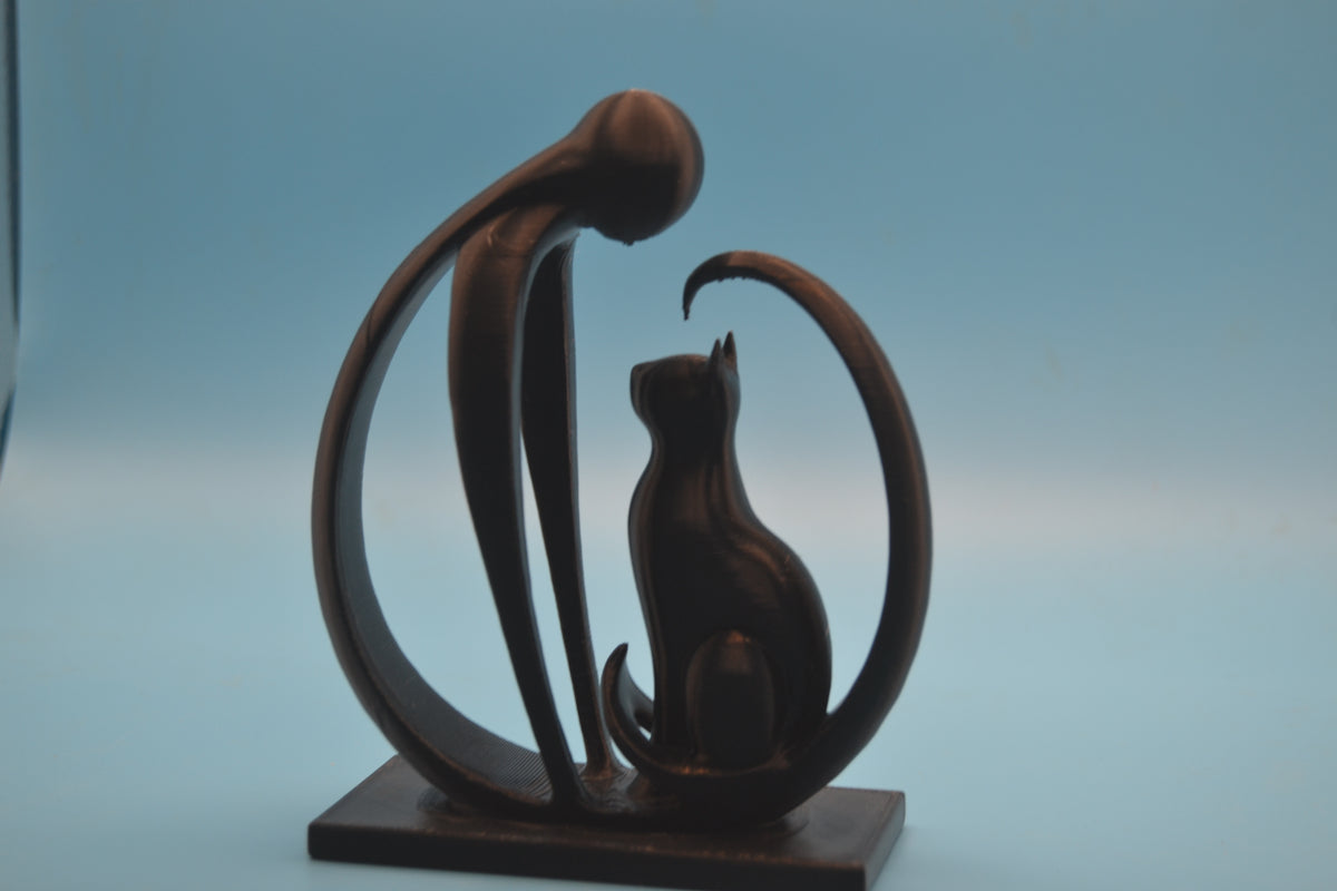 Skulptur - Katze / Mensch