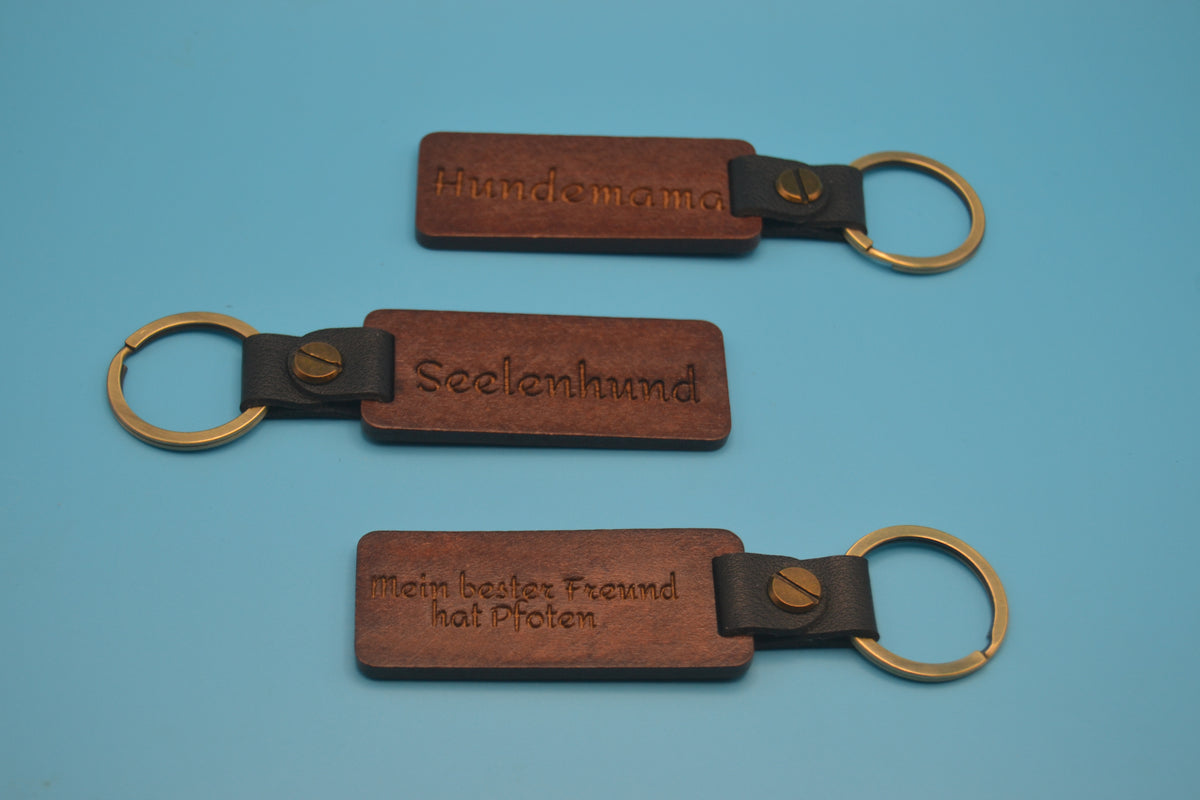 Holz-Schlüsselanhänger Hunde-Edition – mit Gravur