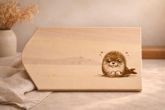 Personalisiertes Frühstücksbrett aus Lindenholz mit Gravur