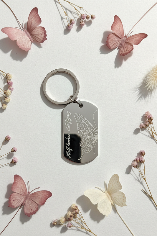 Flatlay Schmetterling Schlüsselanhänger